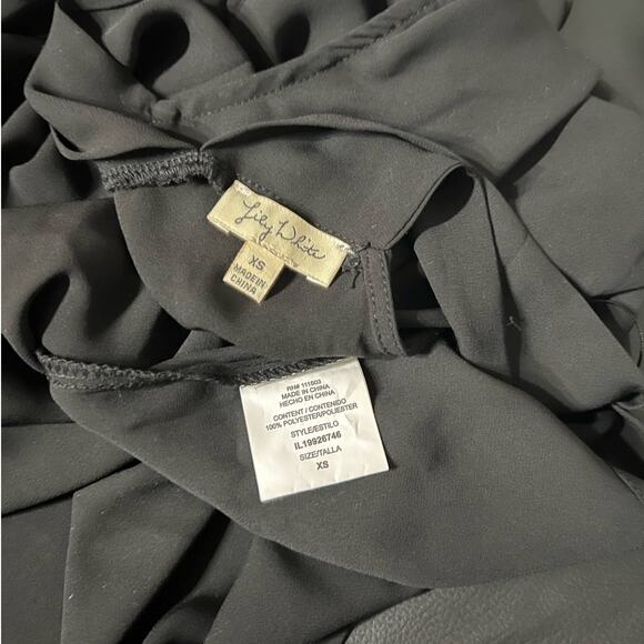 Lily white women halter neck blouse sleeveless sz xs black top sleeveless - Picture 16 of 16